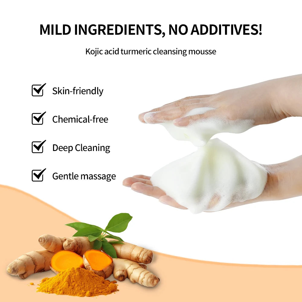 Kojic Acid Turmeric Mousse Cleanser