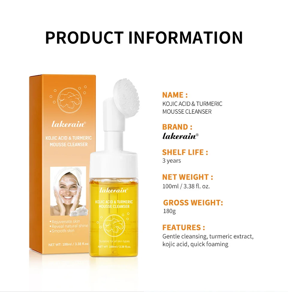 Kojic Acid Turmeric Mousse Cleanser
